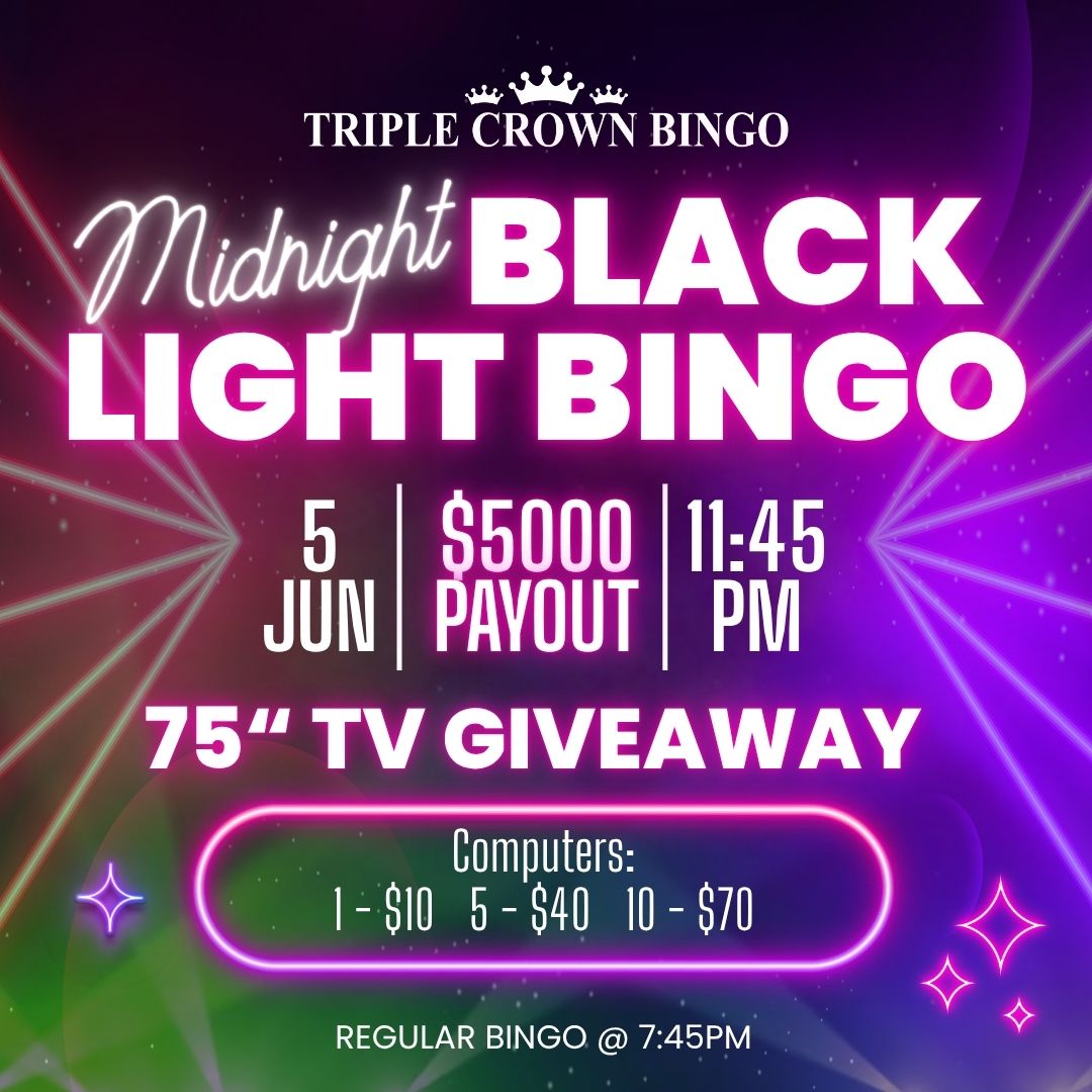 MIDNIGHT BINGO BLACK LIGHT BINGO
